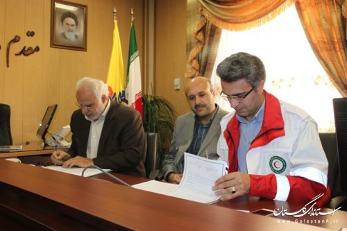 امضای تفاهم‎نامه همکاری جمعیت هلال احمر با شرکت گاز گلستان