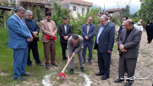 مراسم کلنگ زنی احداث 200 واحد مسکونی در روستای لیسه شهرستان مینودشت
